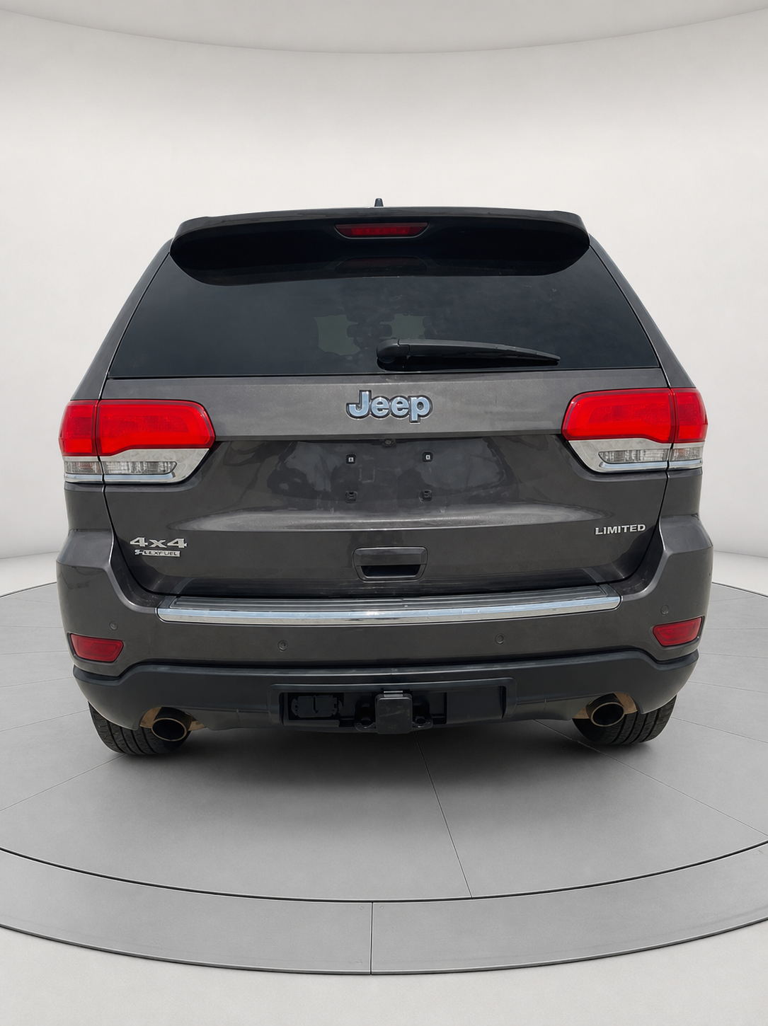Jeep rear angle with dealer branding area